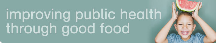 improving public health through good food image - man speaking at awards